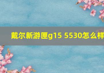 戴尔新游匣g15 5530怎么样